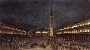 GUARDI, Francesco Nighttime Procession in Piazza San Marco fdh Norge oil painting reproduction